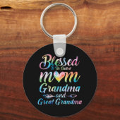 Om mama grootmoeder moeder vader te worden genoemd sleutelhanger (Voorkant)