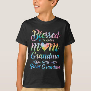 Om mama grootmoeder moeder vader te worden genoemd t-shirt
