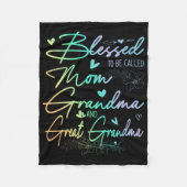 Om mama oma en overgrootmoeder bloemig te worden g fleece deken (Voorkant)