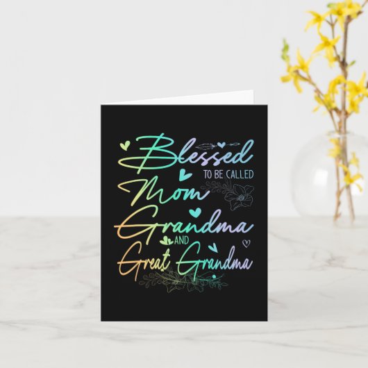 Om mama oma en overgrootmoeder bloemig te worden g kaart (Gele Bloem)