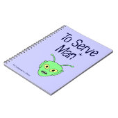 Om Man te bedienen - Alien Recipe Book in de ruimt Notitieboek (Linkerzijde)