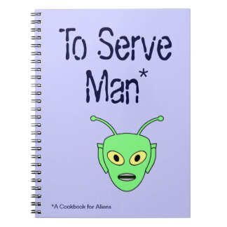 Om Man te bedienen - Alien Recipe Book in de ruimt Notitieboek