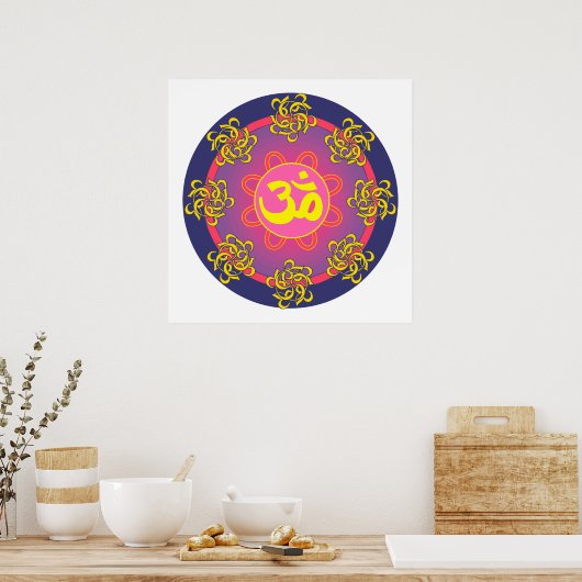 Om Mandala Art Poster (Keuken)