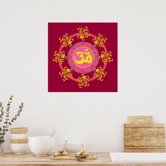 Om Mandala Art Poster (Keuken)