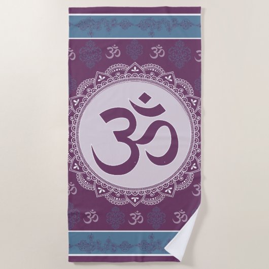 OM Mandala - Beach Towel Strandlaken (Voorkant)