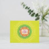 Om Mandala Design for Yoga Briefkaart (Staand voorkant)