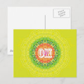 Om Mandala Design for Yoga Briefkaart (Voorkant / Achterkant)