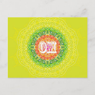Om Mandala Design for Yoga Briefkaart