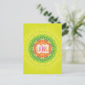 Om Mandala Design for Yoga Briefkaart (Staand voorkant)
