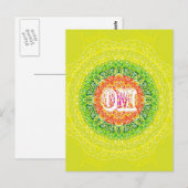 Om Mandala Design for Yoga Briefkaart (Voorkant / Achterkant)