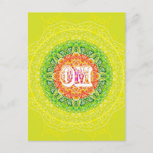 Om Mandala Design for Yoga Briefkaart
