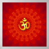 Om Mandala Design Poster (Voorkant)