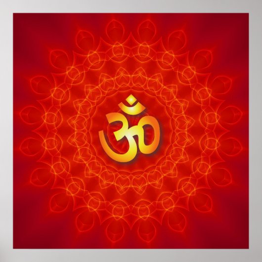 Om Mandala Design Poster (Voorkant)