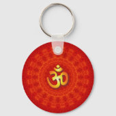 Om Mandala Design Sleutelhanger (Voorkant)
