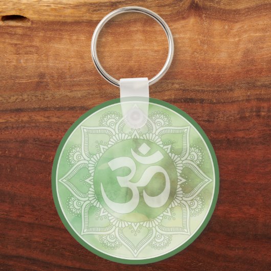 Om Mandala Green Sleutelhanger (Voorkant)