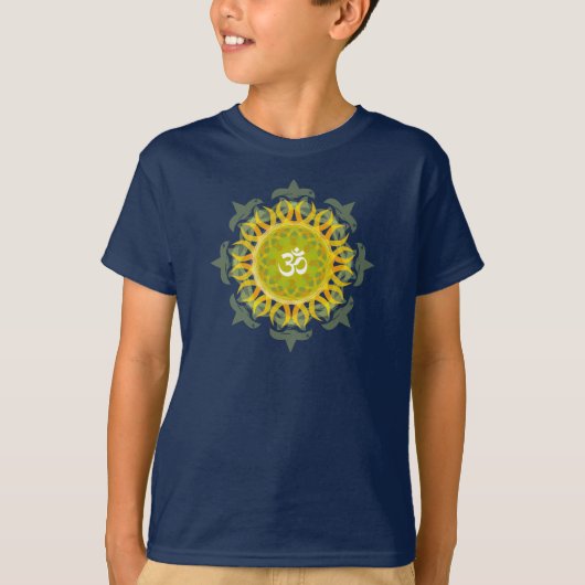 Om Mandala Kinder Donkere T-shirt (Voorkant)