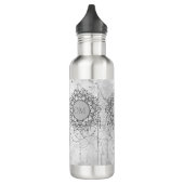 OM Mandala op Zilver Marmer Waterfles (Links)