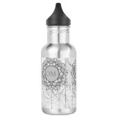 OM Mandala op Zilver Marmer Waterfles (Links)