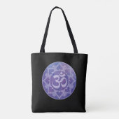 Om Mandala Paars Tote Bag (Achterkant)