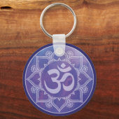 Om Mandala Paarse Sleutelhanger (Voorkant)