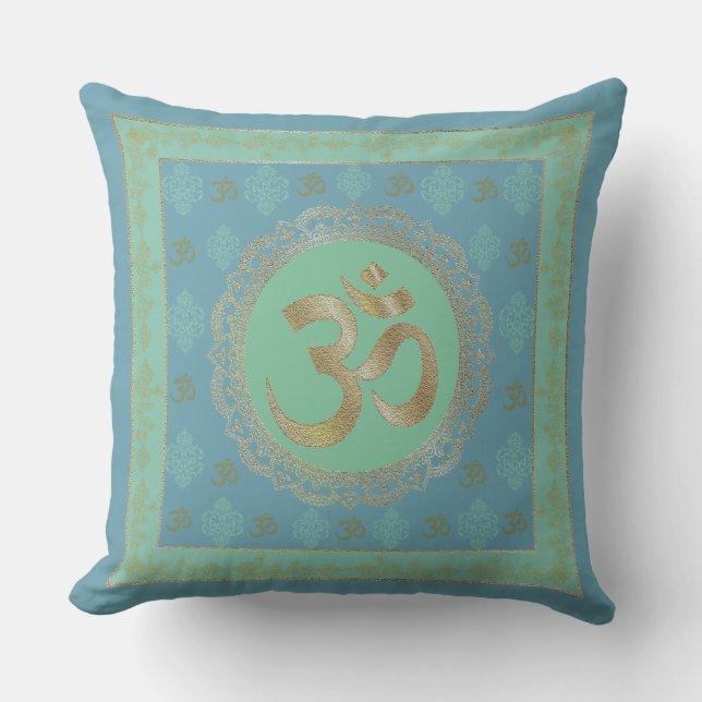 OM Mandala - Pillow Kussen (Voorkant)