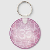 Om Mandala Pink Sleutelhanger (Achterkant)