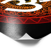 Om mandala rode wortel chakra foto afdruk (Hoek)