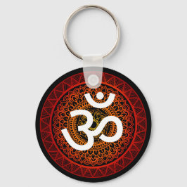 Om mandala rode wortel chakra sleutelhanger