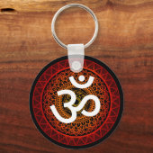 Om mandala rode wortel chakra sleutelhanger (Achterkant)