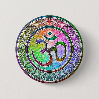 OM-mandala Ronde Button 5,7 Cm