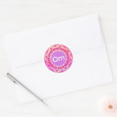 Om Mandala Ronde Sticker (Envelop)