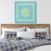 OM Mandala - Wrapped Canvas (Insitu (Slaapkamer))