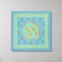 OM Mandala - Wrapped Canvas Afdruk