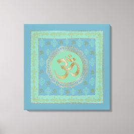 OM Mandala - Wrapped Canvas Afdruk