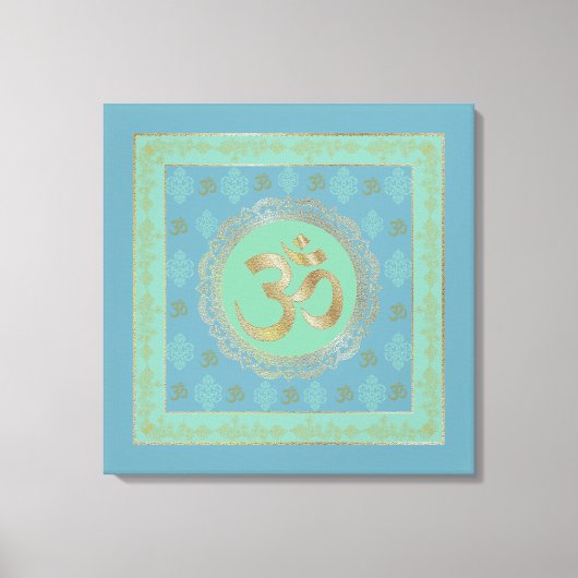 OM Mandala - Wrapped Canvas Afdruk (Voorkant)