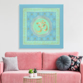 OM Mandala - Wrapped Canvas Afdruk (Insitu (Woonkamer))