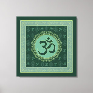 OM Mandala - Wrapped Canvas Afdruk