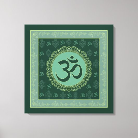 OM Mandala - Wrapped Canvas Afdruk (Voorkant)