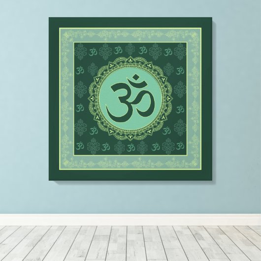 OM Mandala - Wrapped Canvas Afdruk (Insitu (Houten vloer))
