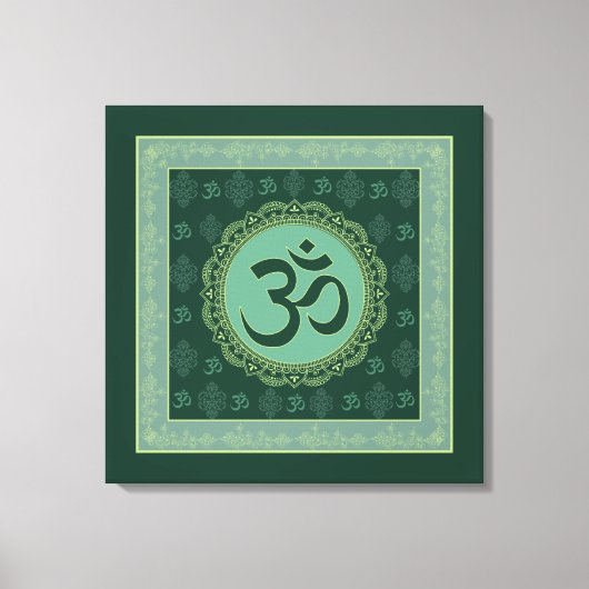 OM Mandala - Wrapped Canvas Afdruk (Voorkant)