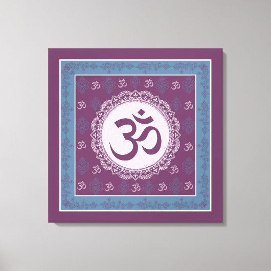 OM Mandala - Wrapped Canvas Afdruk (Voorkant)