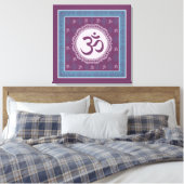OM Mandala - Wrapped Canvas Afdruk (Insitu (Slaapkamer))