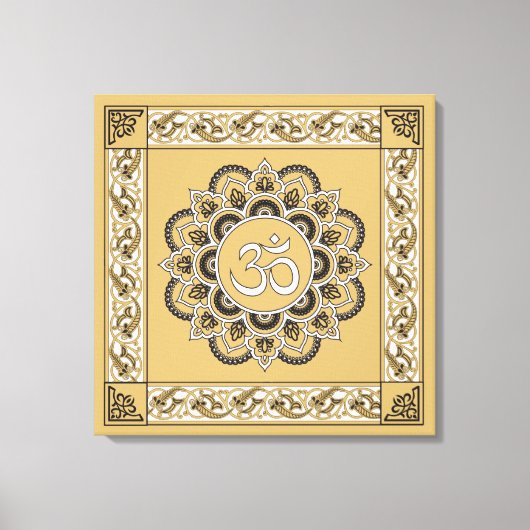 OM Mandala - Wrapped Canvas Afdruk (Voorkant)