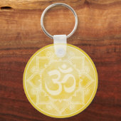 Om Mandala Yellow Sleutelhanger (Voorkant)