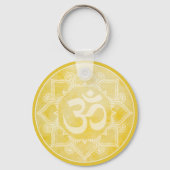 Om Mandala Yellow Sleutelhanger (Achterkant)