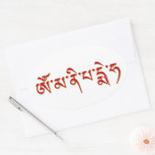 Om Mani Padme Hum 2 Ovale Sticker (Envelop)