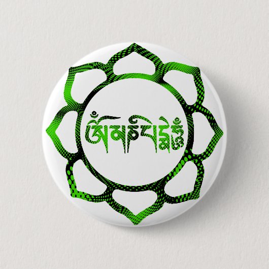 om mani padme hum-2 ronde button 5,7 cm (Voorkant)