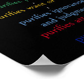 Om Mani Padme Hum Avalokiteshvara Mantra Kleurrijk Poster (Hoek)