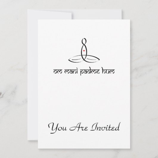 Om Mani Padme Hum - Black Sanskrit stijl Kaart (Voorkant)