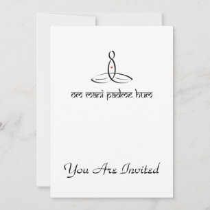 Om Mani Padme Hum - Black Sanskrit stijl Kaart